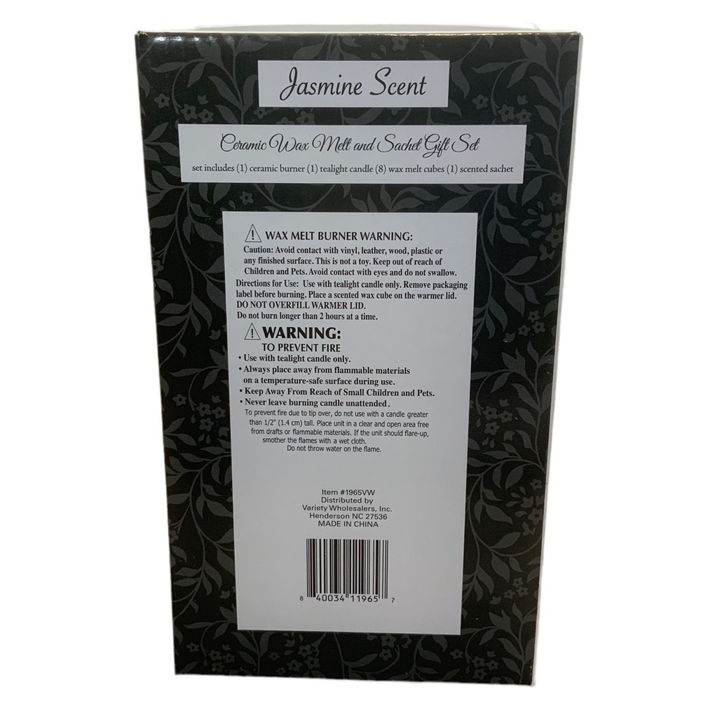 Bless This Home Ceramic Wax Melt Gift Set Burner Cubes Tea Light Sachet Jasmine - Picture 4 of 7